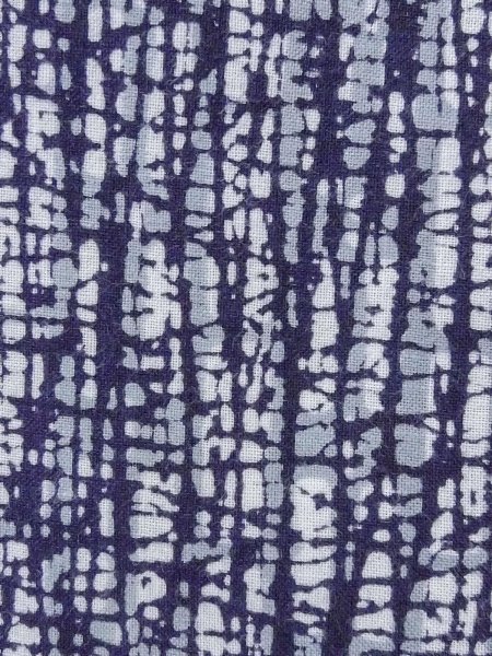 Photo7: N0731E Vintage Japanese kimono   Indigo Blue Men's Yukata for Men / Cotton. Broken ice pattern,   (Grade D) (7)