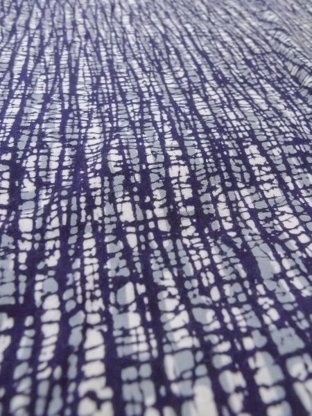 Photo10: N0731E Vintage Japanese kimono   Indigo Blue Men's Yukata for Men / Cotton. Broken ice pattern,   (Grade D) (10)