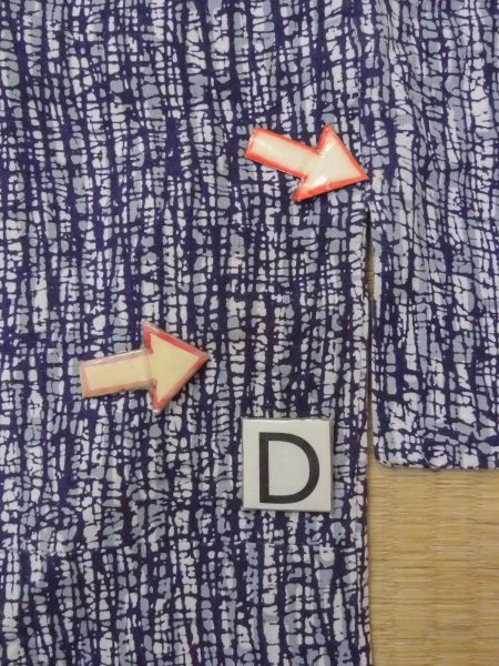 Photo15: N0731E Vintage Japanese kimono   Indigo Blue Men's Yukata for Men / Cotton. Broken ice pattern,   (Grade D) (15)