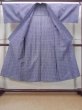 Photo2: N0731F Vintage Japanese kimono   Indigo Blue Men's Yukata for Men / Cotton. Plaid Checks   (Grade C) (2)