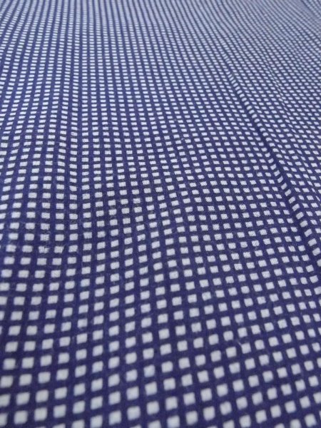 Photo12: N0731F Vintage Japanese kimono   Indigo Blue Men's Yukata for Men / Cotton. Plaid Checks   (Grade C) (12)