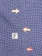 Photo21: N0731F Vintage Japanese kimono   Indigo Blue Men's Yukata for Men / Cotton. Plaid Checks   (Grade C) (21)