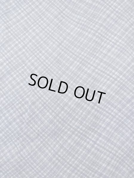 Photo3: N0731G Vintage Japanese kimono   Gray Men's Yukata for Men / Cotton. Plaid Checks,   (Grade D) (3)