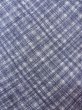 Photo6: N0731G Vintage Japanese kimono   Gray Men's Yukata for Men / Cotton. Plaid Checks,   (Grade D) (6)