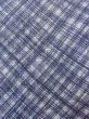 Photo7: N0731G Vintage Japanese kimono   Gray Men's Yukata for Men / Cotton. Plaid Checks,   (Grade D) (7)