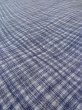 Photo8: N0731G Vintage Japanese kimono   Gray Men's Yukata for Men / Cotton. Plaid Checks,   (Grade D) (8)