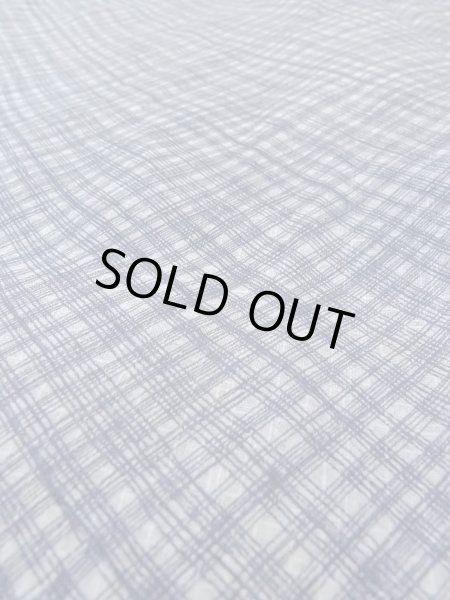 Photo8: N0731G Vintage Japanese kimono   Gray Men's Yukata for Men / Cotton. Plaid Checks,   (Grade D) (8)