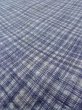 Photo9: N0731G Vintage Japanese kimono   Gray Men's Yukata for Men / Cotton. Plaid Checks,   (Grade D) (9)