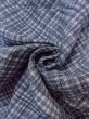 Photo11: N0731G Vintage Japanese kimono   Gray Men's Yukata for Men / Cotton. Plaid Checks,   (Grade D) (11)