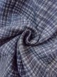 Photo12: N0731G Vintage Japanese kimono   Gray Men's Yukata for Men / Cotton. Plaid Checks,   (Grade D) (12)