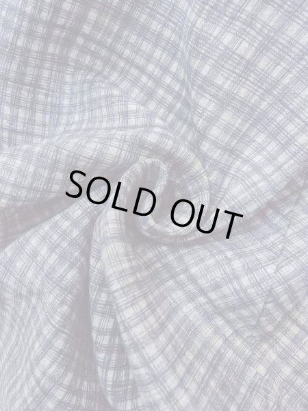 Photo12: N0731G Vintage Japanese kimono   Gray Men's Yukata for Men / Cotton. Plaid Checks,   (Grade D) (12)