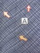 Photo14: N0731G Vintage Japanese kimono   Gray Men's Yukata for Men / Cotton. Plaid Checks,   (Grade D) (14)