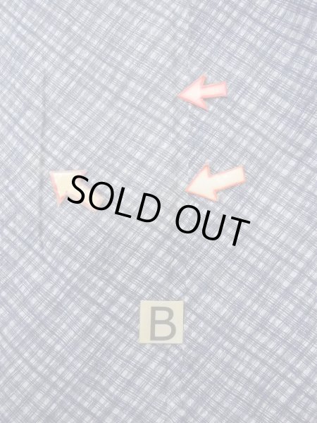 Photo15: N0731G Vintage Japanese kimono   Gray Men's Yukata for Men / Cotton. Plaid Checks,   (Grade D) (15)