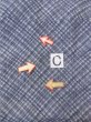Photo16: N0731G Vintage Japanese kimono   Gray Men's Yukata for Men / Cotton. Plaid Checks,   (Grade D) (16)