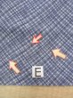 Photo18: N0731G Vintage Japanese kimono   Gray Men's Yukata for Men / Cotton. Plaid Checks,   (Grade D) (18)