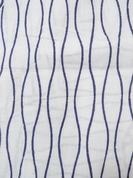 Photo7: N0731H Vintage Japanese kimono   Indigo Blue Men's Yukata for Men / Cotton. Folding fan,   (Grade C) (7)