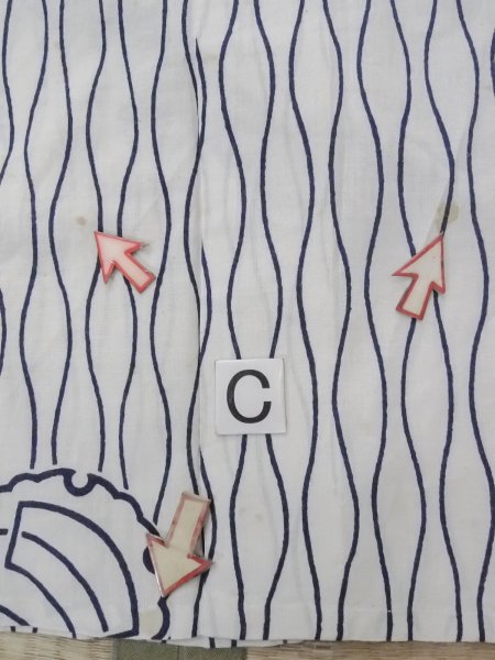 Photo16: N0731H Vintage Japanese kimono   Indigo Blue Men's Yukata for Men / Cotton. Folding fan,   (Grade C) (16)