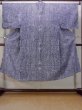 Photo1: N0731I Vintage Japanese kimono   Indigo Blue Men's Yukata for Men / Cotton. Abstract pattern   (Grade D) (1)