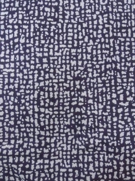 Photo5: N0731I Vintage Japanese kimono   Indigo Blue Men's Yukata for Men / Cotton. Abstract pattern   (Grade D) (5)