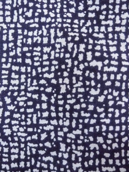 Photo6: N0731I Vintage Japanese kimono   Indigo Blue Men's Yukata for Men / Cotton. Abstract pattern   (Grade D) (6)