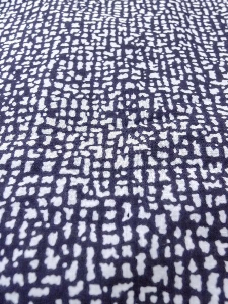 Photo9: N0731I Vintage Japanese kimono   Indigo Blue Men's Yukata for Men / Cotton. Abstract pattern   (Grade D) (9)