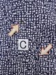 Photo16: N0731I Vintage Japanese kimono   Indigo Blue Men's Yukata for Men / Cotton. Abstract pattern   (Grade D) (16)