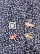 Photo17: N0731I Vintage Japanese kimono   Indigo Blue Men's Yukata for Men / Cotton. Abstract pattern   (Grade D) (17)