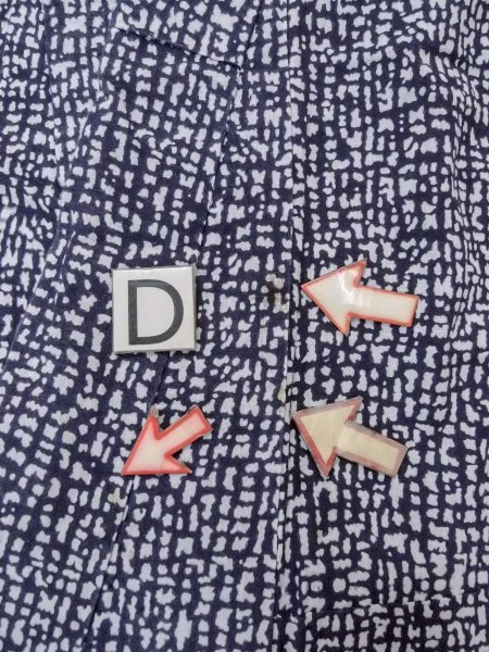 Photo17: N0731I Vintage Japanese kimono   Indigo Blue Men's Yukata for Men / Cotton. Abstract pattern   (Grade D) (17)