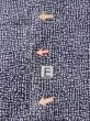 Photo18: N0731I Vintage Japanese kimono   Indigo Blue Men's Yukata for Men / Cotton. Abstract pattern   (Grade D) (18)