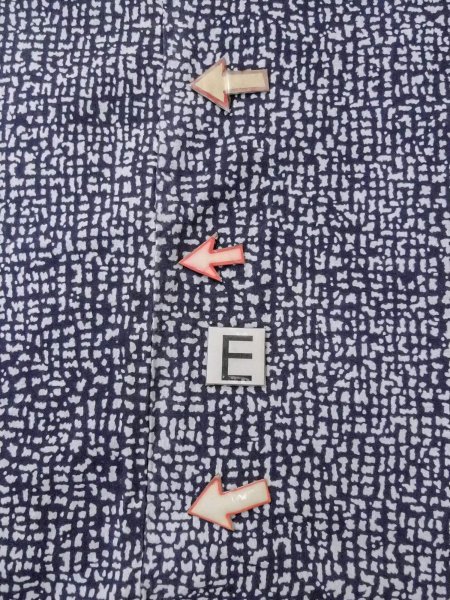 Photo18: N0731I Vintage Japanese kimono   Indigo Blue Men's Yukata for Men / Cotton. Abstract pattern   (Grade D) (18)