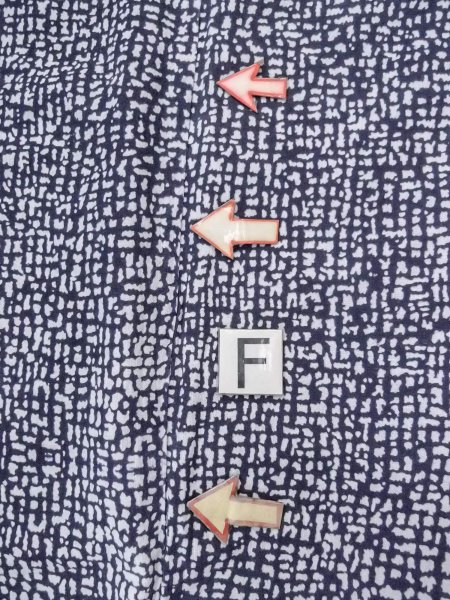 Photo19: N0731I Vintage Japanese kimono   Indigo Blue Men's Yukata for Men / Cotton. Abstract pattern   (Grade D) (19)