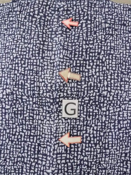 Photo20: N0731I Vintage Japanese kimono   Indigo Blue Men's Yukata for Men / Cotton. Abstract pattern   (Grade D) (20)