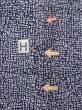 Photo21: N0731I Vintage Japanese kimono   Indigo Blue Men's Yukata for Men / Cotton. Abstract pattern   (Grade D) (21)