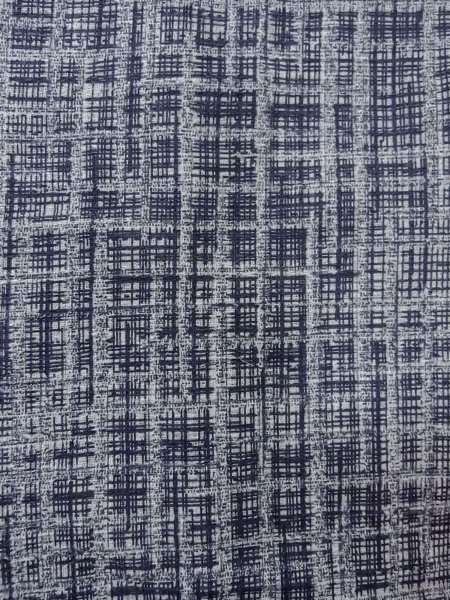 Photo5: N0731J Vintage Japanese kimono  Dark Gray Men's Yukata for Men / Cotton. Plaid Checks,   (Grade C) (5)