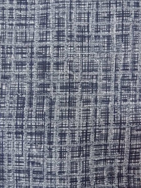 Photo6: N0731J Vintage Japanese kimono  Dark Gray Men's Yukata for Men / Cotton. Plaid Checks,   (Grade C) (6)