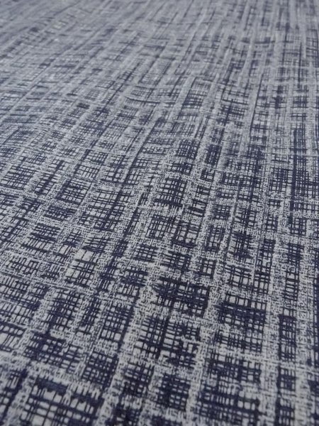 Photo8: N0731J Vintage Japanese kimono  Dark Gray Men's Yukata for Men / Cotton. Plaid Checks,   (Grade C) (8)