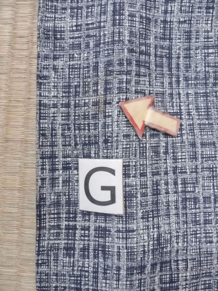 Photo20: N0731J Vintage Japanese kimono  Dark Gray Men's Yukata for Men / Cotton. Plaid Checks,   (Grade C) (20)