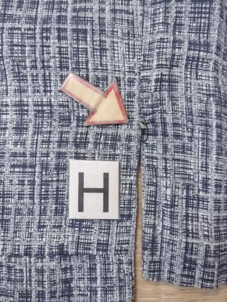 Photo21: N0731J Vintage Japanese kimono  Dark Gray Men's Yukata for Men / Cotton. Plaid Checks,   (Grade C) (21)