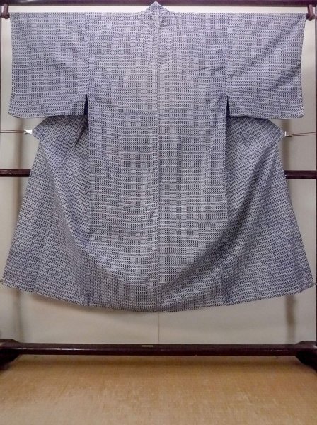 Photo1: N0731K Vintage Japanese kimono  Dark Indigo Blue Men's Yukata for Men / Cotton. Quadrangle,   (Grade C) (1)