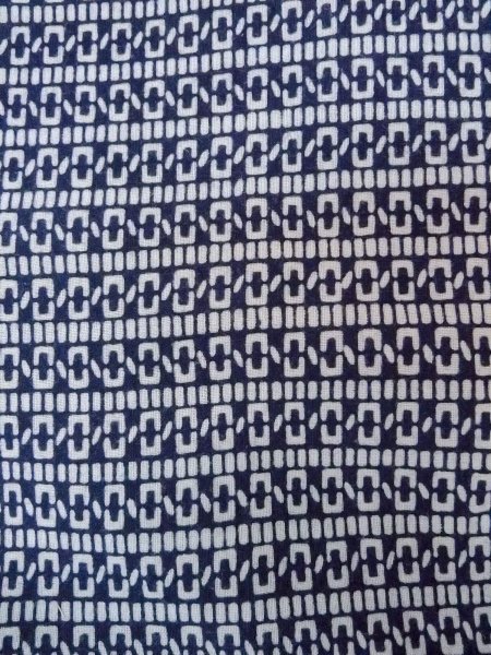 Photo5: N0731K Vintage Japanese kimono  Dark Indigo Blue Men's Yukata for Men / Cotton. Quadrangle,   (Grade C) (5)