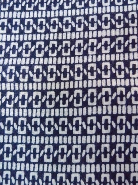 Photo6: N0731K Vintage Japanese kimono  Dark Indigo Blue Men's Yukata for Men / Cotton. Quadrangle,   (Grade C) (6)