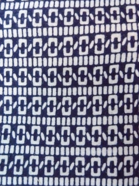 Photo7: N0731K Vintage Japanese kimono  Dark Indigo Blue Men's Yukata for Men / Cotton. Quadrangle,   (Grade C) (7)