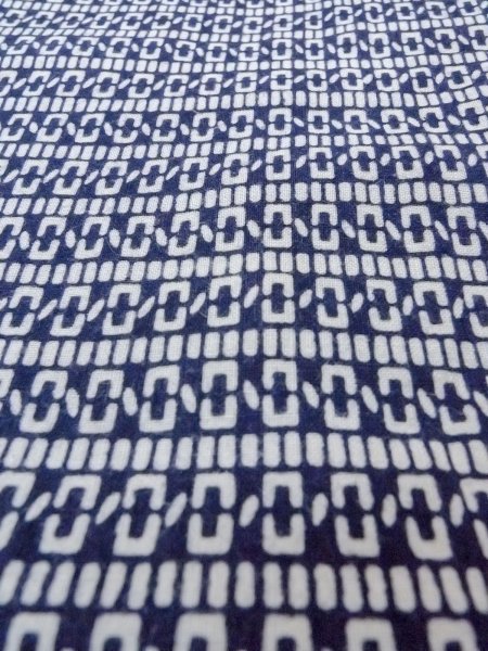 Photo8: N0731K Vintage Japanese kimono  Dark Indigo Blue Men's Yukata for Men / Cotton. Quadrangle,   (Grade C) (8)