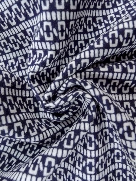 Photo12: N0731K Vintage Japanese kimono  Dark Indigo Blue Men's Yukata for Men / Cotton. Quadrangle,   (Grade C) (12)