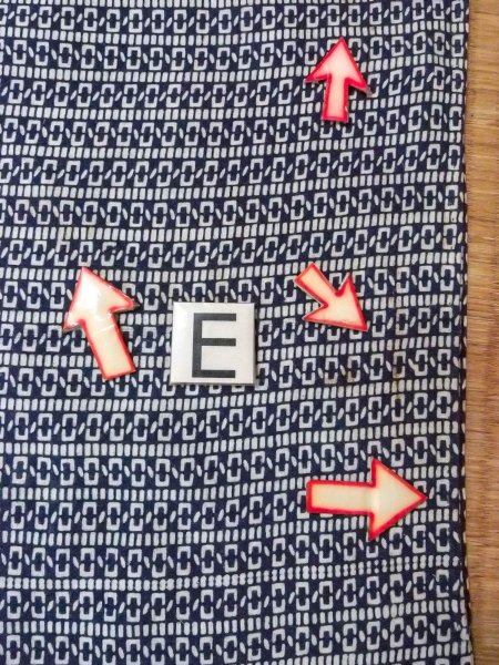 Photo18: N0731K Vintage Japanese kimono  Dark Indigo Blue Men's Yukata for Men / Cotton. Quadrangle,   (Grade C) (18)