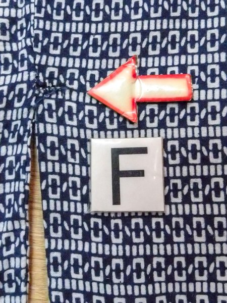 Photo19: N0731K Vintage Japanese kimono  Dark Indigo Blue Men's Yukata for Men / Cotton. Quadrangle,   (Grade C) (19)