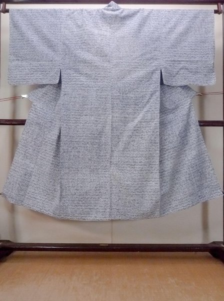 Photo1: N0731L Vintage Japanese kimono   Indigo Blue Men's Yukata for Men / Cotton. Abstract pattern Stains/Soils all over.  (Grade C) (1)