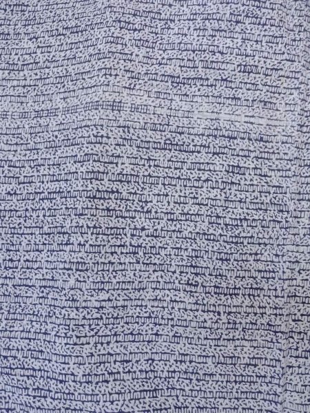 Photo3: N0731L Vintage Japanese kimono   Indigo Blue Men's Yukata for Men / Cotton. Abstract pattern Stains/Soils all over.  (Grade C) (3)