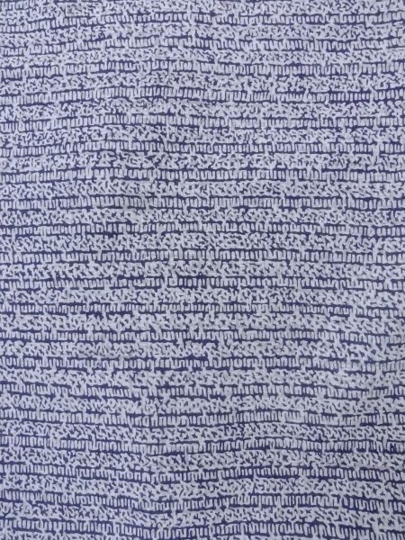 Photo4: N0731L Vintage Japanese kimono   Indigo Blue Men's Yukata for Men / Cotton. Abstract pattern Stains/Soils all over.  (Grade C) (4)