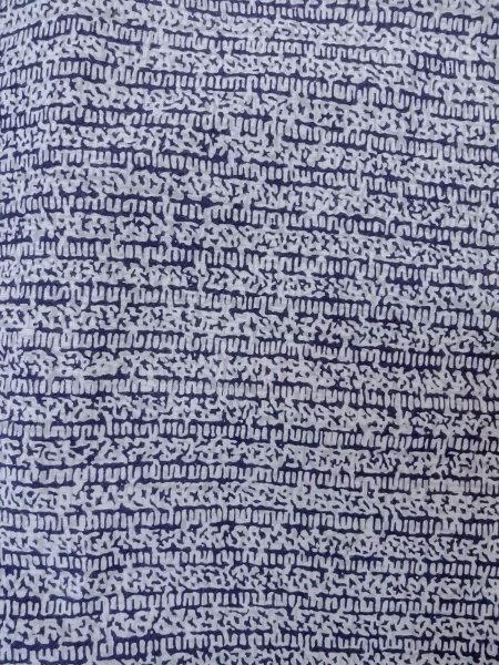 Photo5: N0731L Vintage Japanese kimono   Indigo Blue Men's Yukata for Men / Cotton. Abstract pattern Stains/Soils all over.  (Grade C) (5)